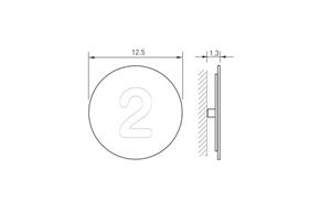 Absolut/ Radius Roestvast stalen huisnummer Rond - 7