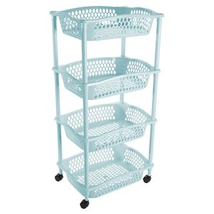 Hega Hogar Keuken opberg trolley - 4 manden - licht blauw - x cm - roltafel -