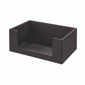 IDesign  Opbergbox, Open, 25.5 x 38 x 15 cm, Paulownia Hout, Zwart -