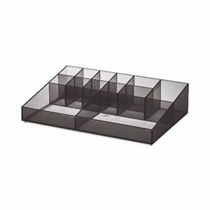 IDesign  Make-up Organizer met 13 Vakken, 30.5 x 20.3 x 7.6 cm, Smoke
