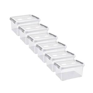 Curver Handy+ Opbergbox - 15L - 6 stuks - Transparant met deksel