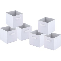 Sfeer voor jou SVJ Opvouwbare Opbergbox Vierkant - 27x28x27 cm - Geel - Set van 6
