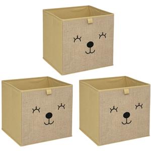 Atmosphera Opbergmand/kastmand beer- 3x - voor kinderen