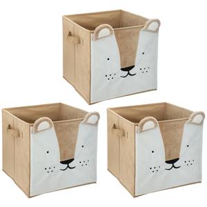 Atmosphera Opbergmand/kastmand leeuw - 3x - voor kinderen