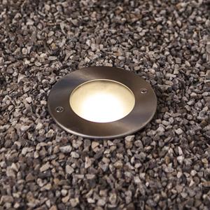 Lutec Strata LED grondspot inbouwlamp, Ø 12 cm, aluminium, 90°, IP67