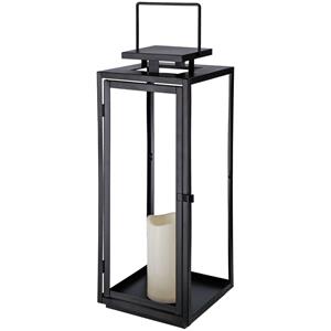 Vega LED lantaarn Aijko; 14x14x38 cm (LxBxH); zwart; rechthoekig