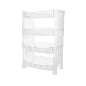 CM keuken opbergrek - 4-laags - wit - met gaatjes - kunststof - 65 x x 30  -