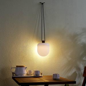 LINDBY LED buiten hanglamp Eleia, 2.700 K, 16 cm, oplaadbare batterij