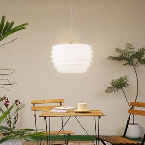 LINDBY Arona buiten hanglamp, Ø 38 cm, wit