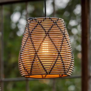 PR Home Lollo buiten hanglamp, naturel rotan look, Ø 28 cm