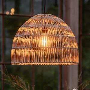 PR Home buiten hanglamp Lace natuurvezel, stekkerkabel, Ø46cm