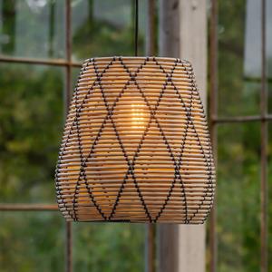 PR Home Lollo buiten hanglamp, naturel rotan look, Ø 38 cm