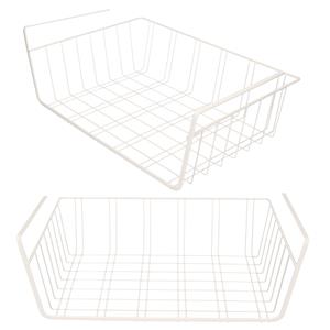 Merkloos 4x Kast opberg/opruim mandjes van staal X 27 CM -