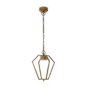 Moretti Luce LED buiten-hanglamp Gemstone 3452 messing/opaal