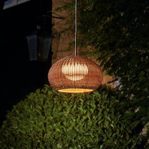 Bover LED hanglamp Garota, stekker grafietbruin/bruin