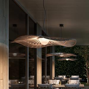 Bover LED buiten hanglamp Mediterránia, bruin, Ø 105 cm