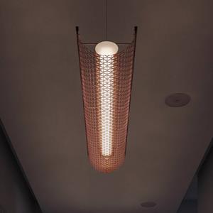 Bover LED hanglamp Nans Balis S/140, bruin/rood, 140 cm