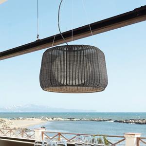 Bover LED buiten hanglamp Fora 90, grafietbruin/bruin