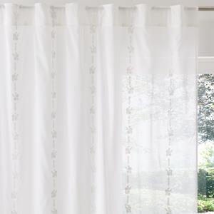LA REDOUTE INTERIEURS Geborduurd glasgordijn, verdekte lussen, in katoen, Theoline