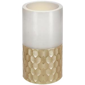Vega Led-tafellamp  Sumi; 7.5x15 cm (ØxH); crème wit/goud; 2 stuk / verpakking