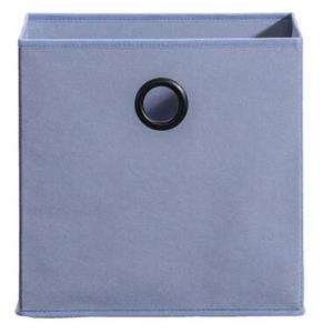 Leen Bakker Opbergbox Kenzi stof - blauw - 31x31x31 cm