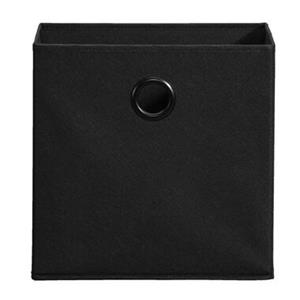 Leen Bakker Opbergbox Kenzi stof - zwart - 31x31x31 cm