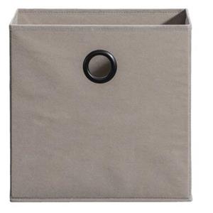 Leen Bakker Opbergbox Kenzi stof - taupe - 31x31x31 cm