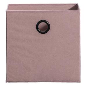 Leen Bakker Opbergbox Kenzi stof - roze - 31x31x31 cm