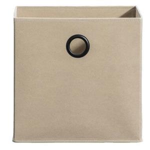 Leen Bakker Opbergbox Kenzi stof - zand - 31x31x31 cm