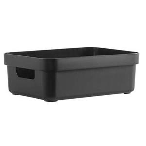 Leen Bakker Sigma home box 9 liter - zwart - 35,2x25,3x12,2 cm