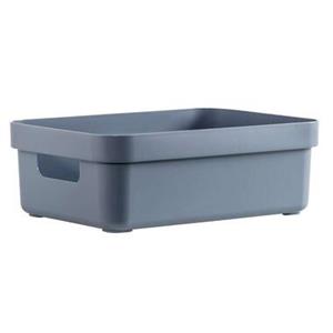 Leen Bakker Sigma home box 9 liter - donkerblauw - 35,2x25,3x12,2 cm