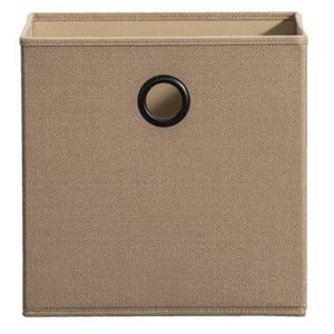 Leen Bakker Opbergbox Kenzi linnen - zand - 31x31x31 cm