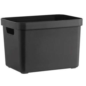 Leen Bakker Sigma home box 18 liter - zwart - 35,2x25,3x24,3 cm
