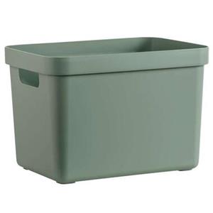 Leen Bakker Sigma home box 18 liter - donkergroen - 35,2x25,3x24,3 cm