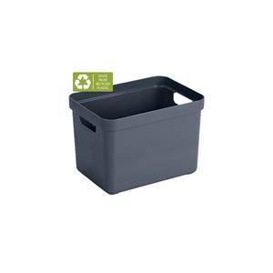 Leen Bakker Sigma home box 18 liter - donkerblauw - 35,2x25,3x24,3 cm