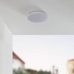 LINDBY Doki LED buiten plafondlamp, 34 cm, wit, kunststof