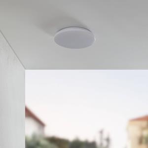 LINDBY LED buiten plafondlamp Astera, wit, 3.000 K, Ø 33 cm