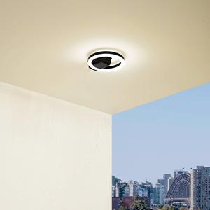 LINDBY LED buiten plafondlamp Finian, Ø 22 cm, CCT, dimbaar