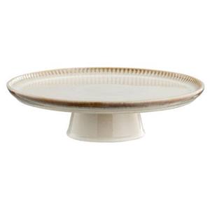 Leen Bakker Taartplateau Camille - beige stoneware - Ø31 cm