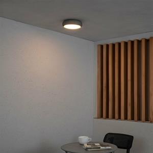 FARO BARCELONA Anga LED buiten plafondlamp, donkergrijs, beton, Ø 24 cm