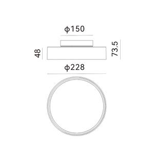 Molto Luce LED buiten plafondlamp Nona, Ø 22,8 cm, antraciet