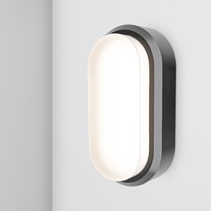 HOFTRONIC™ C-Series - LED Plafondlamp zwart ovaal - Wandlamp - Scheepslamp - IP54 - 12W - 1160lm - 4000K neutraal wit - voor binnen en buiten