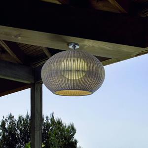Bover LED buiten plafondlamp Garota, wit/ivoorkleurig