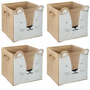 Atmosphera Opbergmand/kastmand leeuw - 4x - voor kinderen