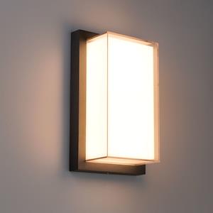 HOFTRONIC™ Milan LED wandlamp - 12 Watt - 3000K warm wit - IP54 waterdicht - Zwart - Wandverlichting voor binnen en buiten - Modern