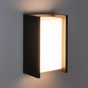 HOFTRONIC™ Jasper LED wandlamp - 12 Watt - 3000K warm wit - IP54 waterdicht - Zwart - Wandverlichting voor binnen en buiten - Modern