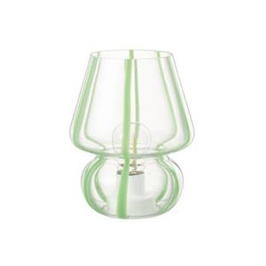 J-Line Tafellamp Strepen Glas Transparant|Groen Large
