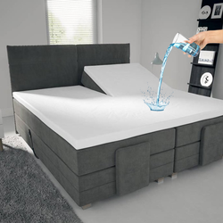 Zavelo Katoen Molton Waterdicht PU Split-Topper Hoeslaken-Lits-jumeaux (160x220 cm)