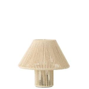 J-Line lamp - metaal|katoen - naturel - LED lichtjes