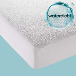 Zavelo Waterdichte Matrasbeschermer Hoeslaken Badstof-Lits-jumeaux (180x220 cm)